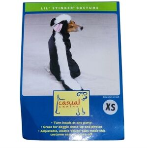Casual Canine Lil' Stinker Dog Costume Size X-Small Skunk Halloween Party NIP